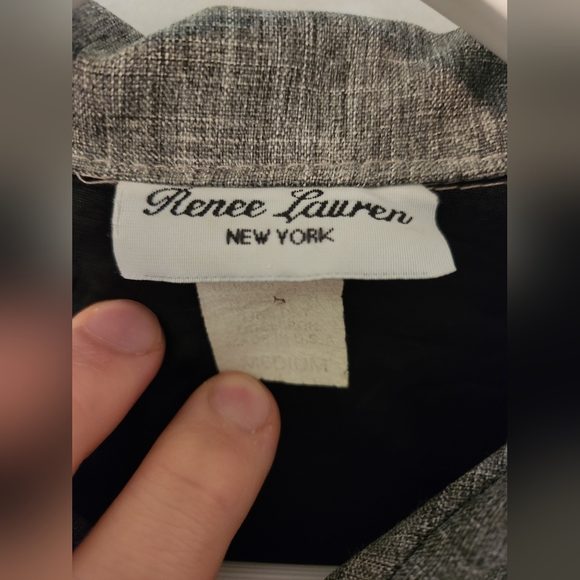 Light Blue / Grey Size M Renee Lauren New York and Company Classic Peacoat - Picture 3 of 3